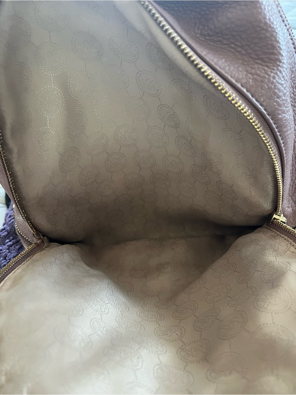 Michael Kors Dusty Rose Leather Backpack with Gold Hardware - Picture 9 of 10